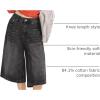 EMMIOL Women Jean Jorts Baggy Loose Fit Jean Shorts 2026 Summer Trendy Wide Leg Long Denim Shorts Y2K Clothes(Ab005-black)