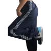 EMMIOL Y2K Baggy Nylon Track Pants Women High Waist Contrast Trousers(Blue)