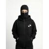 EMMIOL Balaclava Oversized Full Zip Hoodie With Built-In Wind Proof Mask Long Sleeve Pullover Sweatshirt With Pocket(A-black)