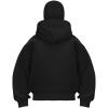 EMMIOL Balaclava Oversized Full Zip Hoodie With Built-In Wind Proof Mask Long Sleeve Pullover Sweatshirt With Pocket(A-black)