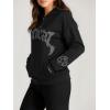 EMMIOL Balaclava Oversized Full Zip Hoodie With Built-In Wind Proof Mask Long Sleeve Pullover Sweatshirt With Pocket(B-black)
