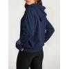 EMMIOL Balaclava Oversized Full Zip Hoodie With Built-In Wind Proof Mask Long Sleeve Pullover Sweatshirt With Pocket(B-dark Blue)
