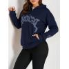 EMMIOL Balaclava Oversized Full Zip Hoodie With Built-In Wind Proof Mask Long Sleeve Pullover Sweatshirt With Pocket(B-dark Blue)