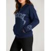 EMMIOL Balaclava Oversized Full Zip Hoodie With Built-In Wind Proof Mask Long Sleeve Pullover Sweatshirt With Pocket(B-dark Blue)