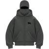 EMMIOL Balaclava Oversized Full Zip Hoodie With Built-In Wind Proof Mask Long Sleeve Pullover Sweatshirt With Pocket(A-dark Grey)
