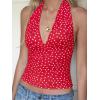 EMMIOL Halter Tops for Women Summer Crop Deep V Neck Blackless Tank Top Going Out Y2k Coquette Clothes