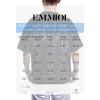 EMMIOL Oversized Graphic Tshirts for Men Y2k Vintage Tees Streetwear Baggy Cotton Shirts Casual Tops 2025 Grey XXL