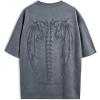 EMMIOL Oversized Graphic Tshirts for Men Y2k Vintage Tees Streetwear Baggy Cotton Shirts Casual Tops 2025 Grey 3XL