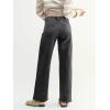 EMMIOL 047 Mid Rise Straight Leg Womens Baggy Jeans, Y2K Boyfriend Wide Leg Cute Trendy Loose Fit Denim Pants Stretch(047-black 2)