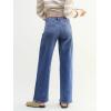 EMMIOL 047 Mid Rise Straight Leg Womens Baggy Jeans, Y2K Boyfriend Wide Leg Cute Trendy Loose Fit Denim Pants Stretch(047-blue)