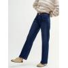 EMMIOL 047 Mid Rise Straight Leg Womens Baggy Jeans, Y2K Boyfriend Wide Leg Cute Trendy Loose Fit Denim Pants Stretch(047-dark Blue)