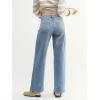 EMMIOL 047 Mid Rise Straight Leg Womens Baggy Jeans, Y2K Boyfriend Wide Leg Cute Trendy Loose Fit Denim Pants Stretch(047-vintage Blue)