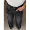 EMMIOL 2026 Women’s Mid High Waisted Wide Leg Jeans Rivet Y2K Baggy Jeans Trendy Loose Straight Denim Pants with Pockets(Bb001-black)