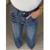 EMMIOL 2026 Women’s Mid High Waisted Wide Leg Jeans Rivet Y2K Baggy Jeans Trendy Loose Straight Denim Pants with Pockets(Bb001-dark Blue)