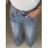 EMMIOL 2026 Women’s Mid High Waisted Wide Leg Jeans Rivet Y2K Baggy Jeans Trendy Loose Straight Denim Pants with Pockets(Bb001-light Blue)