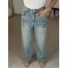EMMIOL 2026 Women’s Mid High Waisted Wide Leg Jeans Rivet Y2K Baggy Jeans Trendy Loose Straight Denim Pants with Pockets(Bb002-old Blue)