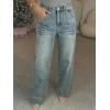 EMMIOL 2026 Women’s Mid High Waisted Wide Leg Jeans Rivet Y2K Baggy Jeans Trendy Loose Straight Denim Pants with Pockets(Bb002-old Blue)