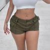 Cargo Shorts for Women Trendy 2025 Summer High Wasited Utility Cut Off Y2k Mini Shorts with Pockets Bottoms(Army Green)