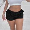Cargo Shorts for Women Trendy 2025 Summer High Wasited Utility Cut Off Y2k Mini Shorts with Pockets Bottoms(Black)