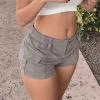 Cargo Shorts for Women Trendy 2025 Summer High Wasited Utility Cut Off Y2k Mini Shorts with Pockets Bottoms(Grey)