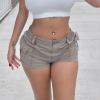 Cargo Shorts for Women Trendy 2025 Summer High Wasited Utility Cut Off Y2k Mini Shorts with Pockets Bottoms(Grey)