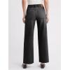 EMMIOL Baggy Jeans Women Straight Leg Mid Rise Boyfriend Wide Leg High Waisted Cute Trendy Y2K Loose Fit Pants Stretchy(009-black 1)