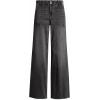 EMMIOL Baggy Jeans Women Straight Leg Mid Rise Boyfriend Wide Leg High Waisted Cute Trendy Y2K Loose Fit Pants Stretchy(009-black1)