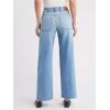 EMMIOL Baggy Jeans Women Straight Leg Mid Rise Boyfriend Wide Leg High Waisted Cute Trendy Y2K Loose Fit Pants Stretchy(009-light Blue)