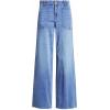 EMMIOL Baggy Jeans Women Straight Leg Mid Rise Boyfriend Wide Leg High Waisted Cute Trendy Y2K Loose Fit Pants Stretchy(009-mid Blue)