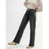 EMMIOL Baggy Jeans Women Straight Leg Mid Rise Boyfriend Wide Leg High Waisted Cute Trendy Y2K Loose Fit Pants Stretchy(047-black 2)