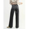 EMMIOL Baggy Jeans Women Straight Leg Mid Rise Boyfriend Wide Leg High Waisted Cute Trendy Y2K Loose Fit Pants Stretchy(047-black 2)