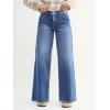 EMMIOL Baggy Jeans Women Straight Leg Mid Rise Boyfriend Wide Leg High Waisted Cute Trendy Y2K Loose Fit Pants Stretchy(047-blue)