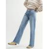 EMMIOL Baggy Jeans Women Straight Leg Mid Rise Boyfriend Wide Leg High Waisted Cute Trendy Y2K Loose Fit Pants Stretchy(047-vintage Blue)