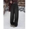 EMMIOL Baggy Jeans Women Straight Leg Mid Rise Boyfriend Wide Leg High Waisted Cute Trendy Y2K Loose Fit Pants Stretchy(Fleece Lined 041-black)