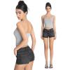 EMMIOL Women Low Waisted Jorts Sexy y2k Denim Jean Shorts Summer Hot Short Pants 90S Gray