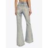 EMMIOL Women’s Flare Wide Leg Jeans Stretchy High Waisted Bell Bottom 2026 Basic Bootcut Denim Pants(A-retro Blue)