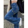 EMMIOL Women’s Flare Wide Leg Jeans Stretchy High Waisted Bell Bottom 2026 Basic Bootcut Denim Pants(B-dark Blue)