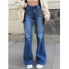 EMMIOL Women’s Flare Wide Leg Jeans Stretchy High Waisted Bell Bottom 2026 Basic Bootcut Denim Pants(B-dark Blue)