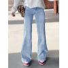 EMMIOL Women’s Flare Wide Leg Jeans Stretchy High Waisted Bell Bottom 2026 Basic Bootcut Denim Pants(B-light Blue)