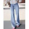 EMMIOL Women’s Flare Wide Leg Jeans Stretchy High Waisted Bell Bottom 2026 Basic Bootcut Denim Pants(B-light Blue)