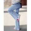 EMMIOL Women’s Flare Wide Leg Jeans Stretchy High Waisted Bell Bottom 2026 Basic Bootcut Denim Pants(B-light Blue)