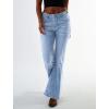 EMMIOL Women’s Flare Wide Leg Jeans Stretchy High Waisted Bell Bottom 2026 Basic Bootcut Denim Pants(C-light Blue)