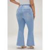 EMMIOL Women’s Flare Wide Leg Jeans Stretchy High Waisted Bell Bottom 2026 Basic Bootcut Denim Pants(High Rise Light Blue)