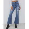 EMMIOL Women’s Flare Wide Leg Jeans Stretchy High Waisted Bell Bottom 2026 Basic Bootcut Denim Pants(Mid Blue)