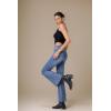 EMMIOL Women’s Flare Wide Leg Jeans Stretchy High Waisted Bell Bottom 2026 Basic Bootcut Denim Pants(Mid Rise Blue)