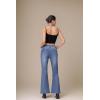EMMIOL Women’s Flare Wide Leg Jeans Stretchy High Waisted Bell Bottom 2026 Basic Bootcut Denim Pants(Mid Rise Blue)