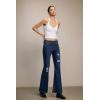 EMMIOL Women’s Flare Wide Leg Jeans Stretchy High Waisted Bell Bottom 2026 Basic Bootcut Denim Pants(Mid Rise Dark Blue)