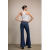 EMMIOL Women’s Flare Wide Leg Jeans Stretchy High Waisted Bell Bottom 2026 Basic Bootcut Denim Pants(Mid Rise Dark Blue)