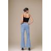 EMMIOL Women’s Flare Wide Leg Jeans Stretchy High Waisted Bell Bottom 2026 Basic Bootcut Denim Pants(Mid Rise Light Blue)