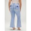EMMIOL Women’s Flare Wide Leg Jeans Stretchy High Waisted Bell Bottom 2026 Basic Bootcut Denim Pants(Mid Rise Sky Blue)